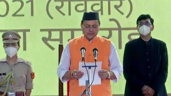 Swearing-in updates: Pushkar Singh Dhami takes oath as U’khand CM, eight ministers also sworn-in
