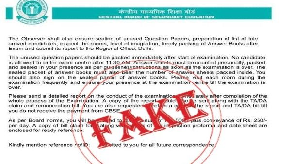 Fake news alert: Did CBSE issue new guidelines, instructions to follow in exam centre?