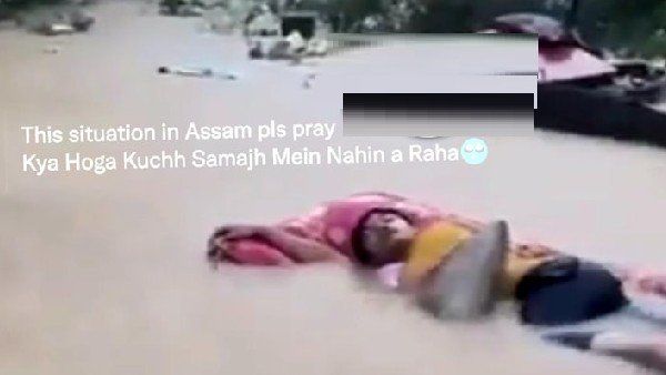 Fact Check: Was this video of a man sleeping on floating mattress in floods shot in Assam?