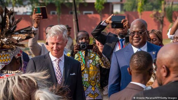 Belgium's king arrives in DR Congo