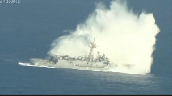 Fact Check: Is this video of Russian ship being hit by missile during ongoing Ukraine war