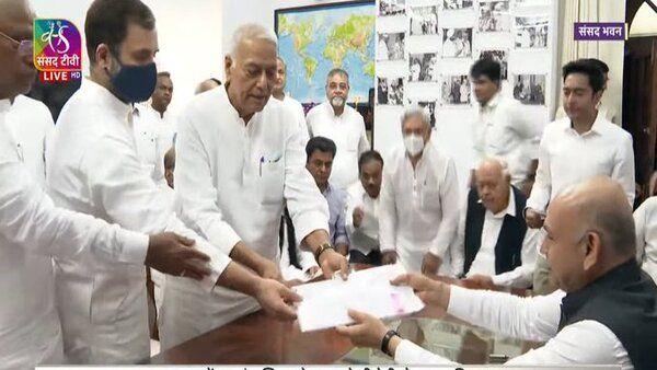 Presidential elections 2022: Yashwant Sinha files nomination, Rahul Gandhi, Sharad Pawar present