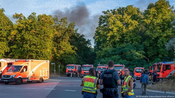 Berlin: Fire at police munitions facility in Grunewald