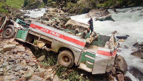 7 ITBP jawans killed after bus carrying 39 personnel falls into gorge in J&K