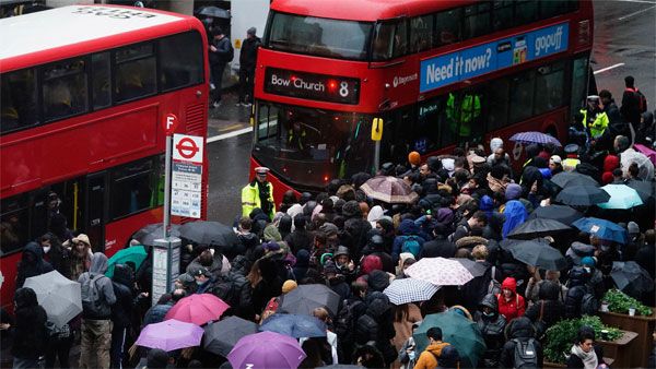 Strikes over pay bring London's transport network to a halt