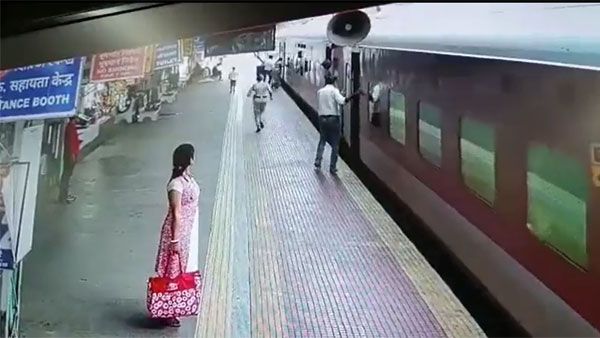 RPF cop saves woman, her son who slipped trying to board moving train in Bengal: Watch rescue video