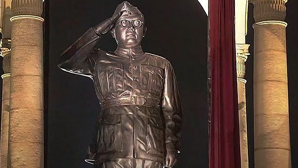 PM Modi unveils statue of Netaji Subhas Chandra Bose
