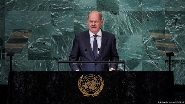 Olaf Scholz at UN decries Russian invasion