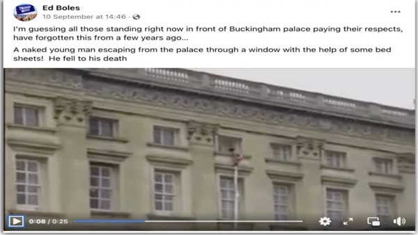 Fact Check: Video of naked man falling to death is not from Buckingham Palace