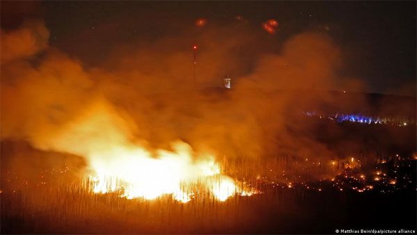 Forest fire at Germany's Brocken mountain spreads