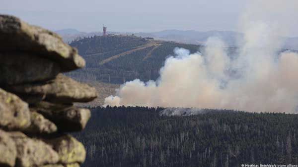 Forest fire breaks out at northern Germany's highest peak