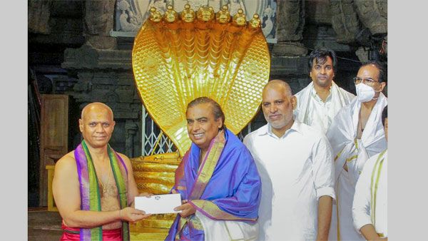 Mukesh Ambani offers Rs 1.5 cr to hill shrine of Lord Venkateswara