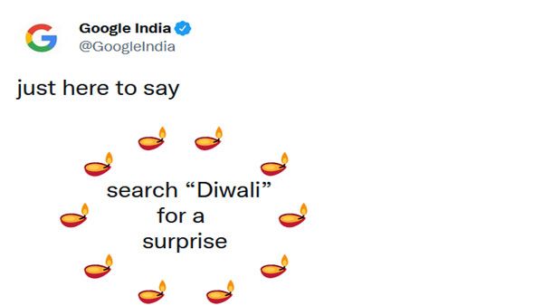 Google's 'search Diwali for a surprise' tweet has everyone googling!