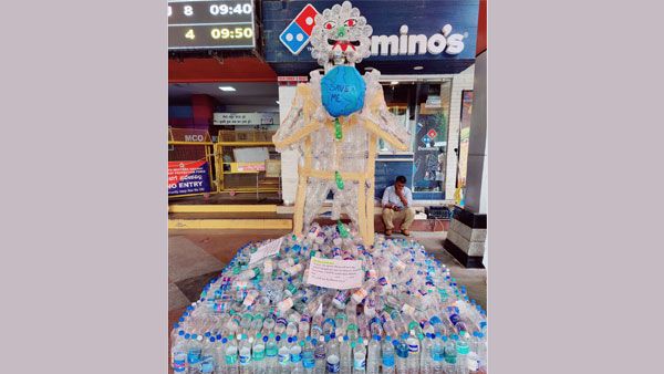 PM Modi lauds Railways for sculpture made with plastic bottles at KSR Bengaluru station