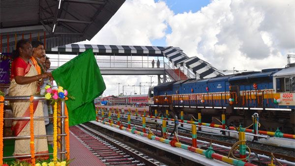 President Murmu flags off two trains in Tripura today