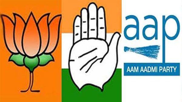 How much did BJP, Cong and AAP receive as corporate donation in 2017-21 period?