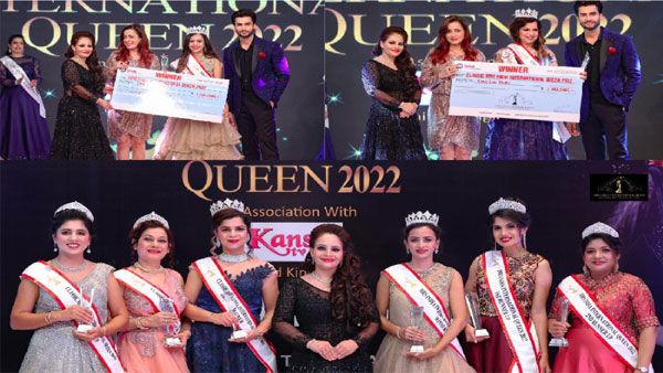 Mrs India International Queen 2022- Winner honored with a winning amount of INR 1 lakh