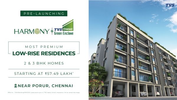 Pre-Launching The Most Premium Low Rise Residences Near Porur. 2 & 3 BHK Homes Starting at INR 57.49 lakh