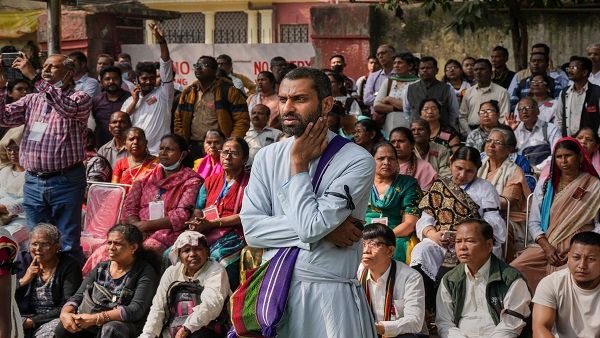 Christians gather at Jantar Mantar to protest against 'attacks on churches'