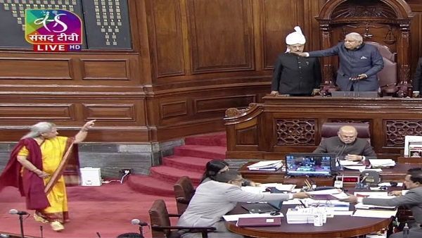 Jaya Bachchan caught showing finger at RS chairman Dhankhar in Parliament in viral video