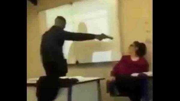 Fact Check: Is this video of a teen pointing a gun at his teacher from the US