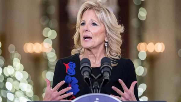 Jill Biden calls on men to support women fighting for rights
