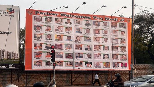 'Parivar welcomes you Modi ji': BRS puts poster ahead of PM Modi's Telangana visit