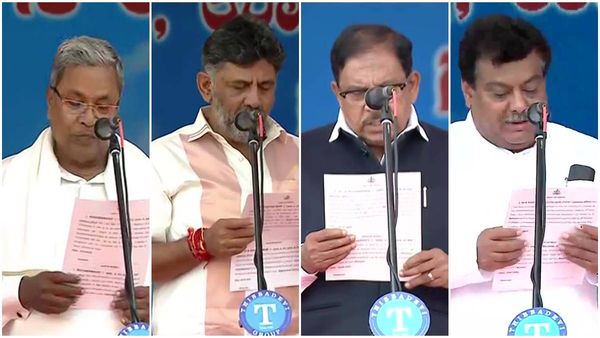 Karnataka CM Swearing-In Ceremony LIVE: Siddaramaiah, Shivakumar Take Oath in Bengaluru