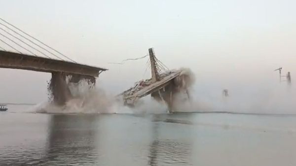 Caught On Cam: Under Construction Bridge Over River Ganges in Bihar Collapsed