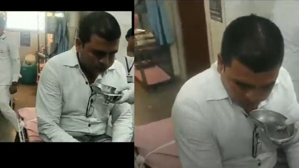 Caught On Cam: MP Revenue Staffer Swallows Bribe Money On Spotting Lokayukta Officials