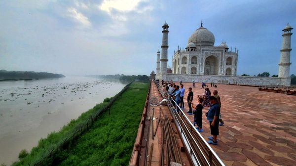 Yamuna Flood Waters Reach Taj Mahal Wall for the First Time in 45 Years
