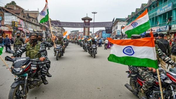 CRPF Organised Bike Rally As A Part Of Independence Day Celebrations