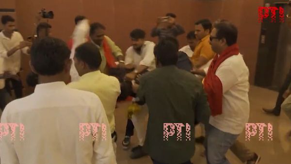 Shoe Hurled At SP leader Swami Prasad Maurya During Party Event In Lucknow