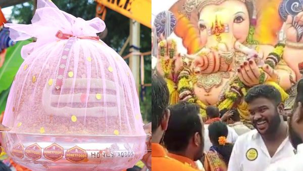 Hyderabad Balapur Ganesh Laddu Auction 2023: Breaks All Time High Record; Check Pics & Video