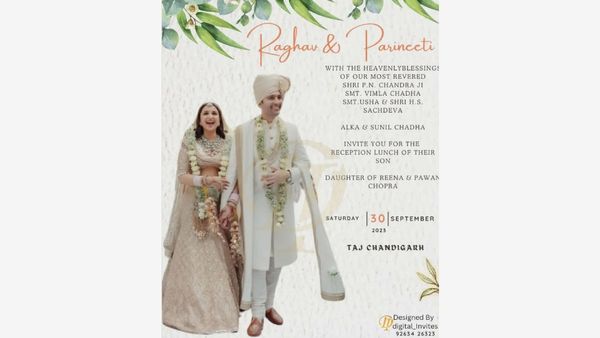 Parineeti-Raghav's Reception Party Invitation Leaked| See Details