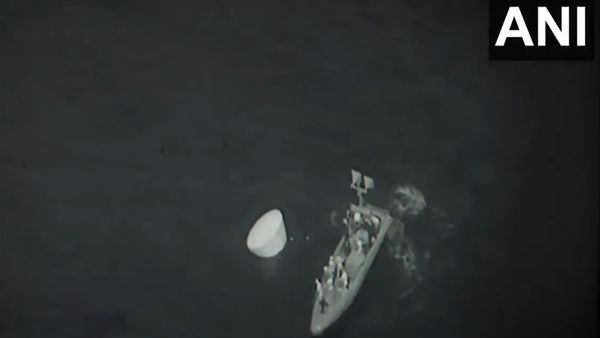 Watch Gaganyaan's Crew Escape Module Make Successful Splashdown in Bay of Bengal