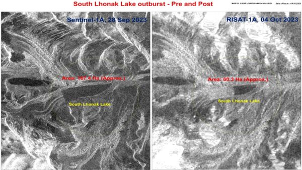 ISRO Releases Satellite Image Based Study Of South Lhonak Lake That Caused Sikkim Floods| Details