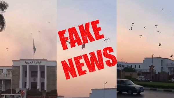 Fact Check: Video Of Parachutists From Egypt Incorrectly Linked With Israel Attack