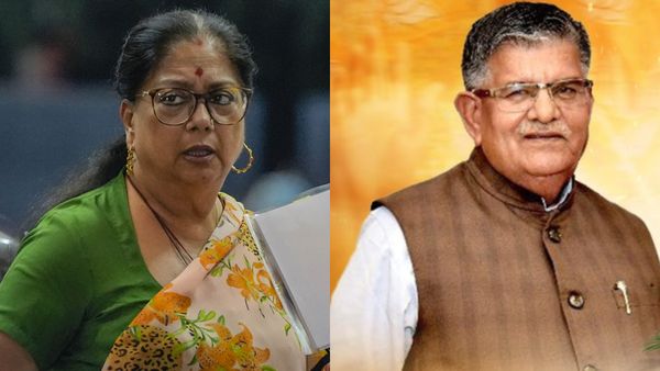 Rajasthan Polls: Vasundhara Raje Meets Gulabchand Kataria In Udaipur