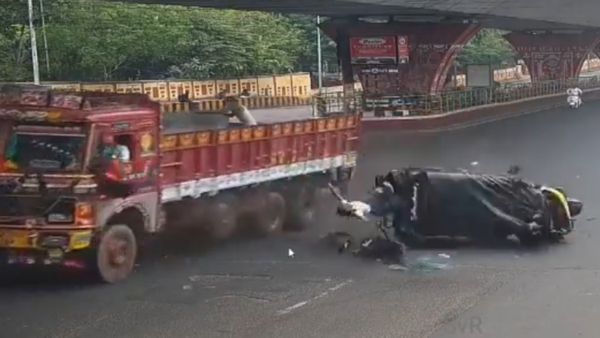 Caught On Camera: 7 Students Injured As Auto-Rickshaw Collides With Lorry In Visakhapatnam