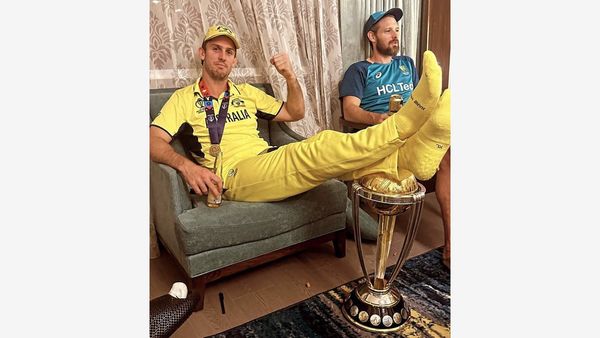 Australian Cricketer Mitchell Marsh's Foot-On-World Cup Trophy Pose Lands Him In Hot Water