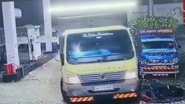 Caught On Cam: Truck Runs Over Sleeping Lorry Workers At Petrol Pump In Udupi; One Dead