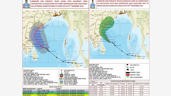 Cyclone Michaung To Make Landfall On December 5 In Coastal Andhra; Heavy Rains Warning