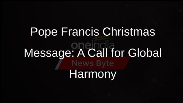 Pope Francis Calls for Peace and Unity in Christmas Eve Homily