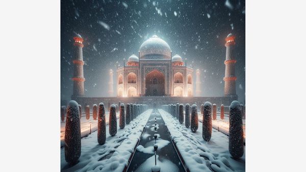 AI Reveals India's Architectural Gems Blanketed In Snow