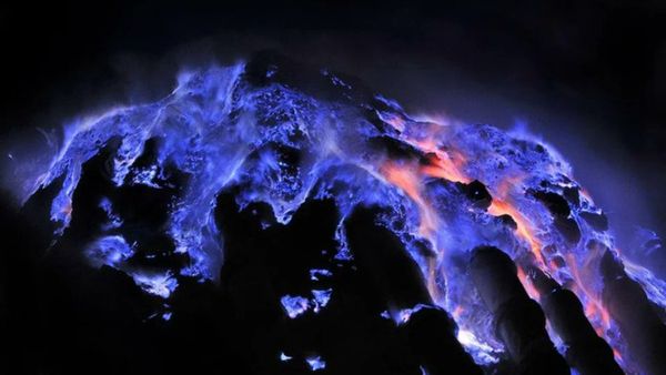 Blue Volcanic Flame: Nature's Light Show Amazes The Internet, Goes Viral