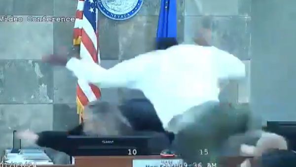 Violent Courtroom Attack: Defendant Assaults Nevada Judge During His Trial
