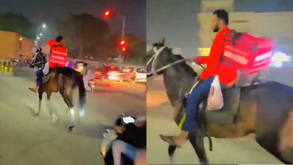 No Petrol? Zomato Agent Delivers Food On Horseback In Hyderabad