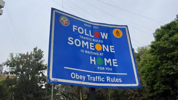 Bengaluru's Viral Traffic Signboard: 'Follow Someone Home' But Here's The Quirky Twist
