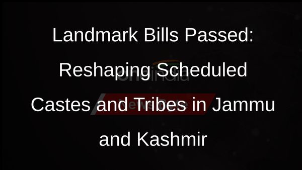 Lok Sabha Passes Bills to Modify Scheduled Castes and Tribes Lists in Jammu and Kashmir